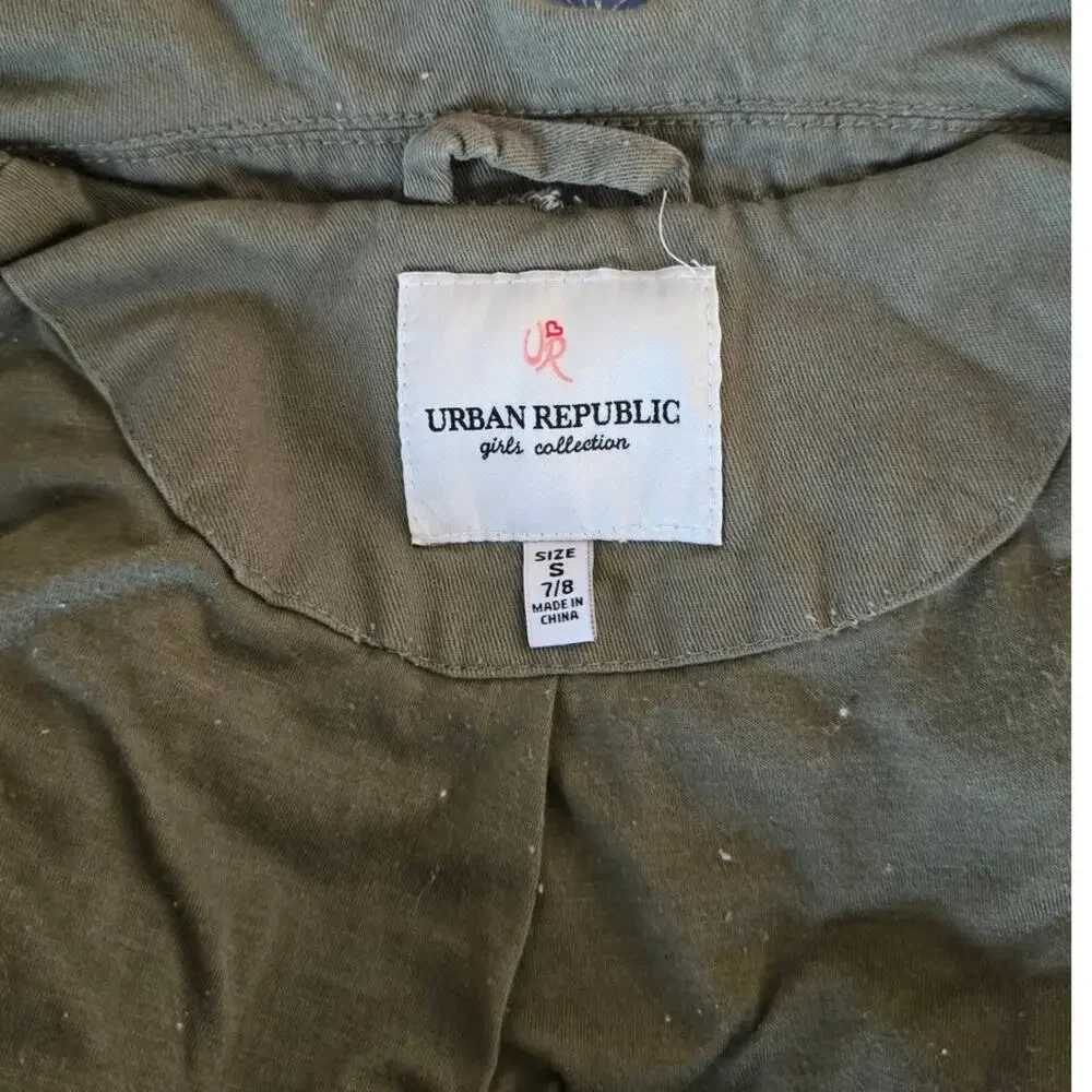 Urban Republic Winona Ruffled Denim Jacket Size 7 / 8